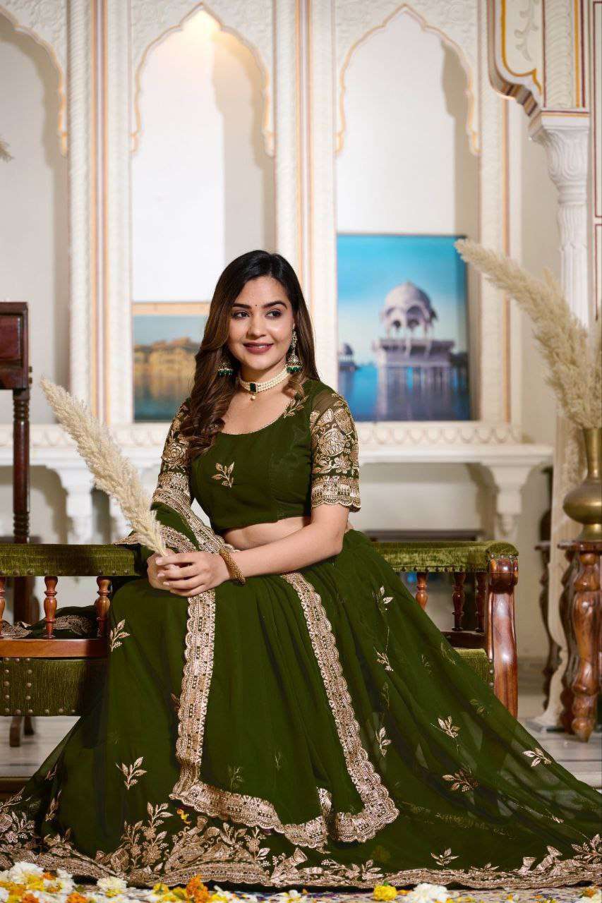 Women's Embroidered Lehenga Choli with Net Dupatta ? Festive & Wedding Wear Set - Image 25